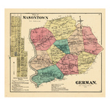 1872, German Township, Masontown, McClelland Town, Pennsylvania, United States Giclee Print