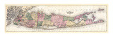 1873, Long Island Map, New York, United States Giclée-Druck