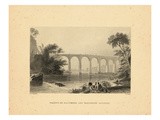 1840, Washington D.C View of Viaduct on Baltimore and Washington Railroad, District of Columbi Giclee Print