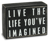 Live The Life You've Imagined Wood Sign