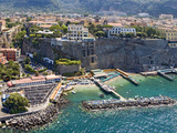 Aerial View of a Town, Sorrento, Marina Piccola, Naples, Campania, Italy Photographic Print by Panoramic Images 