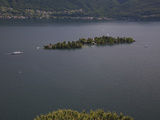 High Angle View of Islands, Isole Di Brissago, Ronco, Lake Maggiore, Ticino, Switzerland Photographic Print by  Green Light Collection