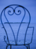 Small Island Viewed Through a Chair, Gardone Riviera, Lake Garda, Lombardy, Italy Photographic Print by  Green Light Collection