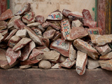 Heap of Mani Stones, Yushu Tibetan Autonomous Prefecture, Tibet, China Photographic Print