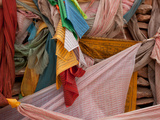 Close-Up of Prayer Flags on Mani Stones, Yushu Tibetan Autonomous Prefecture, Tibet, China Photographic Print