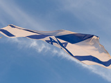 Low Angle View of an Israeli Flag Fluttering, Israel Photographic Print