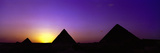Silhouette of Pyramids at Dusk, Giza, Egypt Photographie par Panoramic Images 