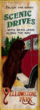 Bear Jams Lodge Cabin Vintage Placa de madeira