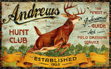 Hunt Club Vintage Wood Sign