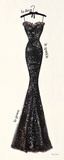 Couture Noir Original IV Affiches par Emily Adams