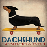Dachshund Longboards Posters by Ryan Fowler