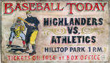 Baseball Today Vintage Wood Sign