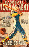 Baseball Game Vintage Wood Sign