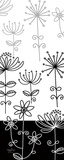 Black and White Garden Panel II Art by Mary Jones