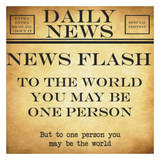 News Flash - One Person Posters by Taylor Greene