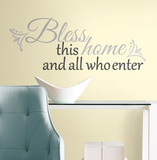 Bless this Home Peel & Stick Wall Decals Autocollant mural