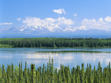 View of Willow Lake with Mt. Wrangell, Wrangell, Alaska, USA Photographic Print by Adam Jones