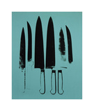 Knives, c. 1981-82 (Aqua) Lámina giclée por Andy Warhol