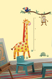 Jungle Adventure Giraffe Peel & Stick Growth Chart Wall Decal Wall Decal