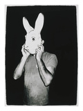 Man With Rabbit Mask, C. 1979 Reproduction procédé giclée par Andy Warhol