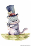 Teatime With The Cheshire Cat Posters by Kei Acedera