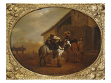 Leaving the Inn Lámina giclée por Pieter Van Laer