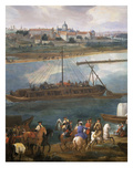 Left Bank with Hospital of the Salpetrière, Paris from the Quai De La Rapée Giclee Print by Pierre-Denis Martin