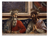 Last Supper Fresco C1444-50, Detail of Apostles Andrew and Bartholomew Giclee Print by Andrea Del Castagno