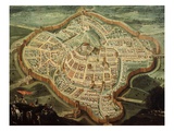 Udine, Italy, Perspective View Giclee Print by Luca Carlevarijs