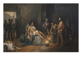 The Torture of Cuauhtemoc,1495 - 1522, Successor to Montezuma, 1466-1520 Giclee Print by Leandro Izaquirre