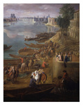 Bottom Tip of the Ile St Louis, Paris from the Quai De La Rapée, also Called the Quai De Bercy Giclee Print by Pierre-Denis Martin