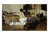 After the Bath - Maid Drying Woman Giclee Print by Giacomo Favretto