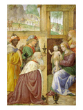 Adoration of the Magi, Fresco, C.1520-5, Painted for a Greco-Milanese Oratory Near Milan Giclee Print by Bernardino Luini