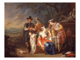 Gathering in a Viennese Park Reproduction procédé giclée par Frans Christoph Janneck