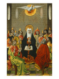 Pentecost, Paint on Wood, C. 1450 Giclee Print by  Master of Budapest