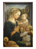 Madonna and Child with Two Angels Giclee Print by Fra Filippo Lippi