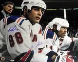 Lindros/Messier Rangers Home Bench Dual Signed Photo