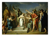 Pyrrhus 319-272 BC King of Epirus Killing Polyxena on Tomb of Father Priam King of Troy 1793 Giclee Print by Vincenzo Ferreri