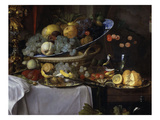 Fruits and Rich Dishes on a Table, 1640, Detail Lámina giclée por Jan Davidsz De Heem