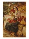 The Florist, 19th Century Giclee Print by Richard Willes Maddox