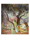 Nativity Scene at Bethlehem, Fresco, Church of St Francois De Sales, Paris, 1917 Giclee Print by Frederic Montenard