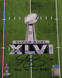 Steve Weatherford SB XLVI Logo Vertical w/ "Field Position Baby" Insc. Foto