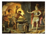 Siegfried Watching Magic Sword Gram Be Refashioned, from Siegfried Giclee Print by Wilhelm Hauschild