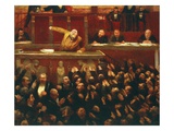Jean Jaures,1859 - 1914, French Socialist, at the Tribunal of the Dreyfus Affair Giclee Print by Jean Veber