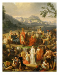 Games in Honour of Funeral of Patroclus - Book 23 of Iliad Epic Poem by Homer Detail Giclee Print by Carle Vernet