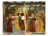 Two Miracles of the Young Jesus, Curing a Blind Woman, a Little Girl Kneeling, 15th Century Giclee Print by Francesco & Sperindio Cagnola