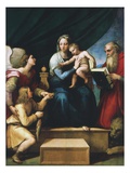 Virgin of the Fish, with Tobias, Archangel Raphael and Saint Jerome, C. 1512 Reproduction procédé giclée par Raphael 