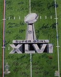 New York Giants Team Signed Super Bowl XLVI 2011 Trophy Champions Photo 2 Photo