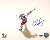 Chris Drury Rangers White Jersey Slap Shot Overhead Horizontal Foto