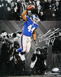 Ahmad Bradshaw TD Celebration Vertical B&W with Color Accents Photo